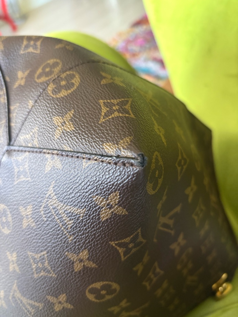 Louis Vuitton Monogram Flower Hobo with Burgundy Trim ~ Authentic - Picture 13 of 16